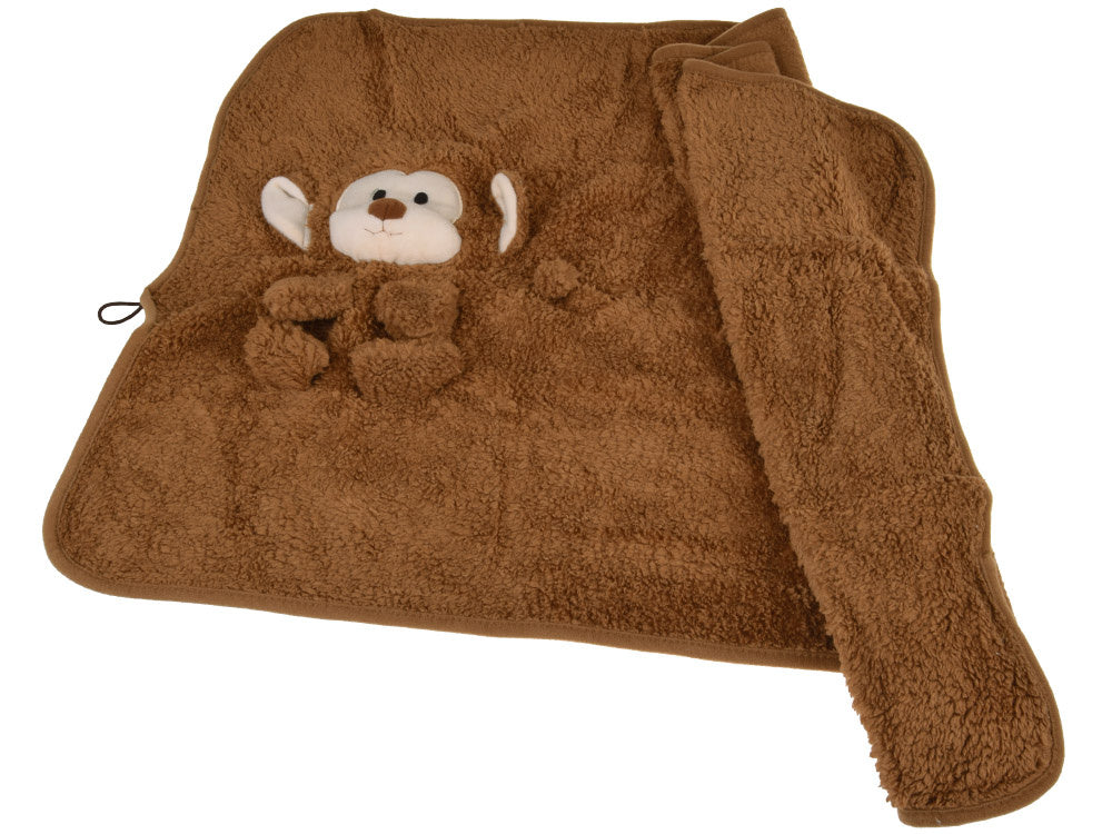 Minkšta antklodė beždžionė, ruda