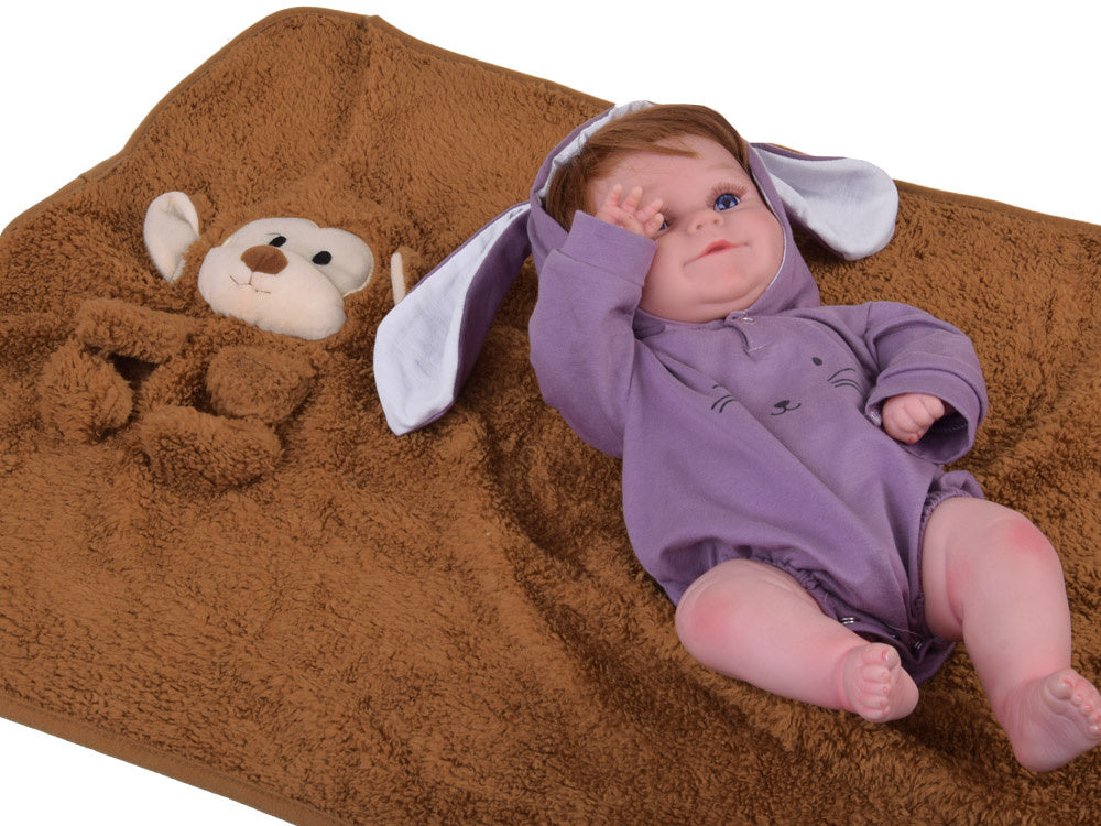 Minkšta antklodė beždžionė, ruda