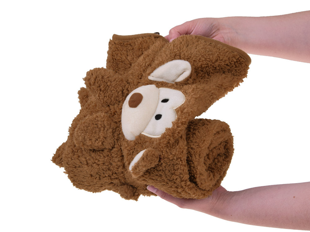 Minkšta antklodė beždžionė, ruda