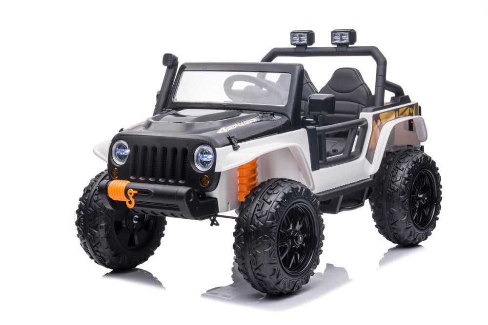 Vienvietis elektromobilis vaikams Jeep Extreme iki 100 kg XB-1118, baltas
