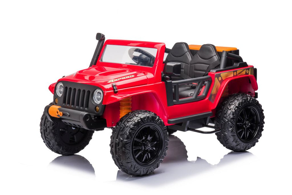Vienvietis elektromobilis vaikams Jeep Extreme iki 100 kg XB-1118, raudonas