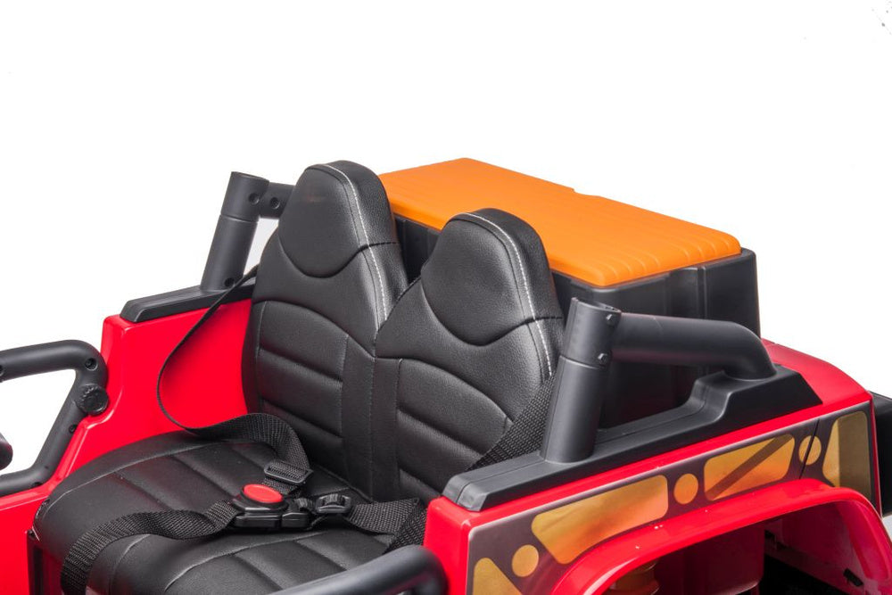 Vienvietis elektromobilis vaikams Jeep Extreme iki 100 kg XB-1118, raudonas