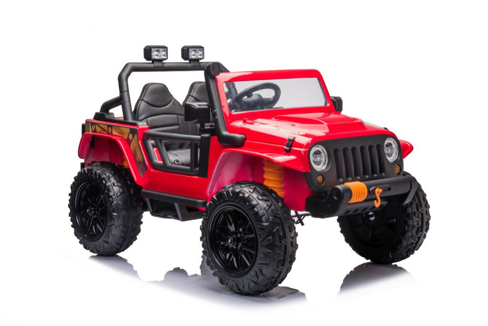 Vienvietis elektromobilis vaikams Jeep Extreme iki 100 kg XB-1118, raudonas