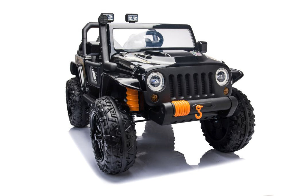 Vienvietis elektromobilis vaikams Jeep Extreme iki 100 kg XB-1118, juodas