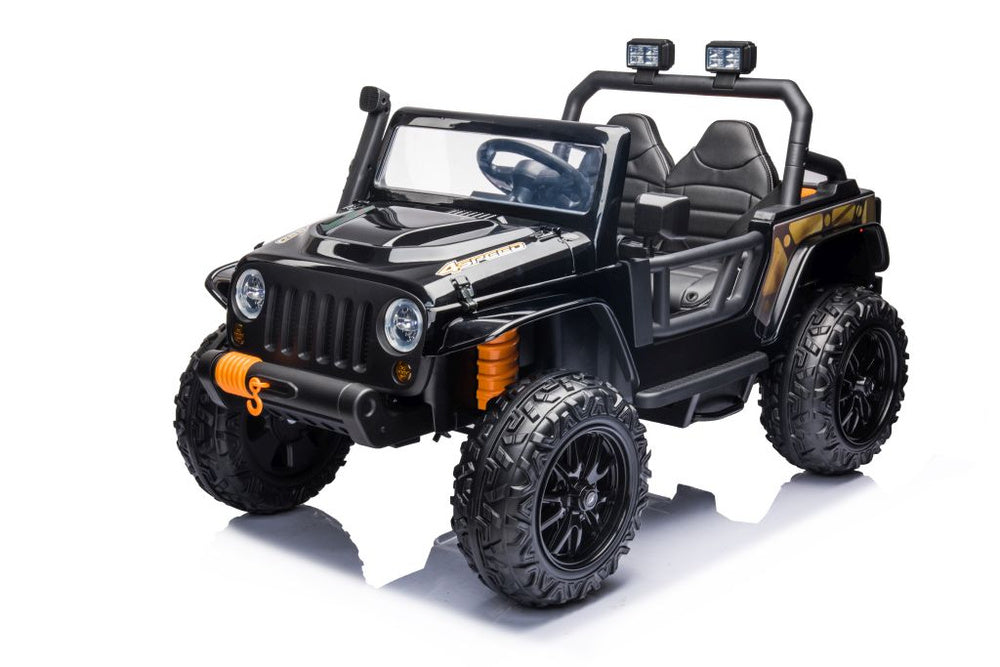 Vienvietis elektromobilis vaikams Jeep Extreme iki 100 kg XB-1118, juodas
