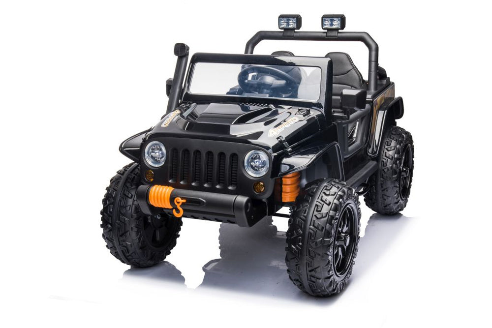 Vienvietis elektromobilis vaikams Jeep Extreme iki 100 kg XB-1118, juodas
