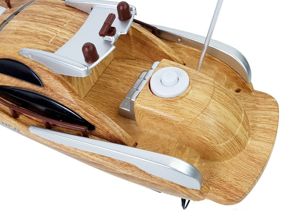 Nuotoliniu būdu valdomas kateris 38 cm, medžio spalvos