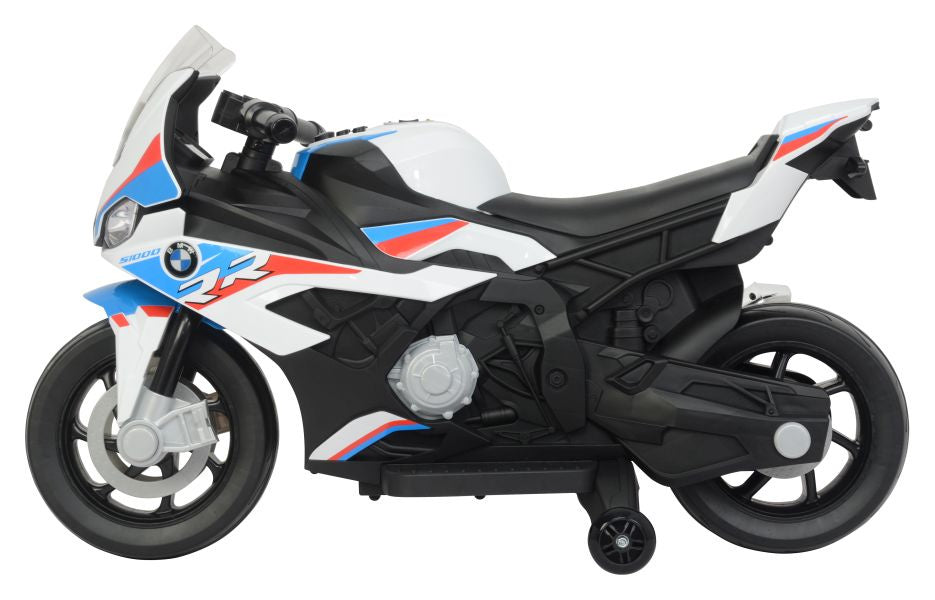 Elektrinis motociklas vaikams BMW S1000RR, baltas