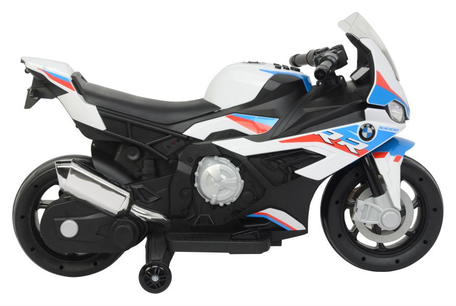 Elektrinis motociklas vaikams BMW S1000RR, baltas