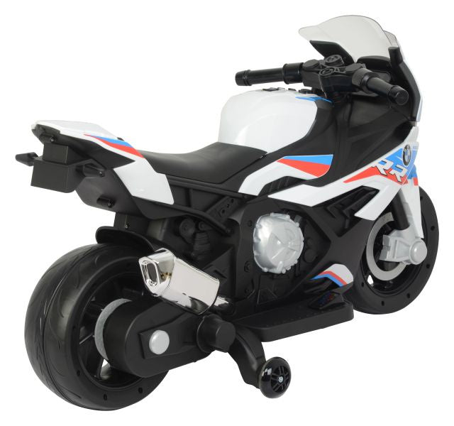 Elektrinis motociklas vaikams BMW S1000RR, baltas
