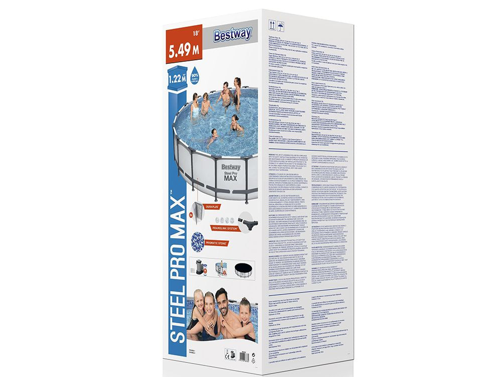 Karkasinis baseinas 542 cm x 122 cm Bestway, baltas