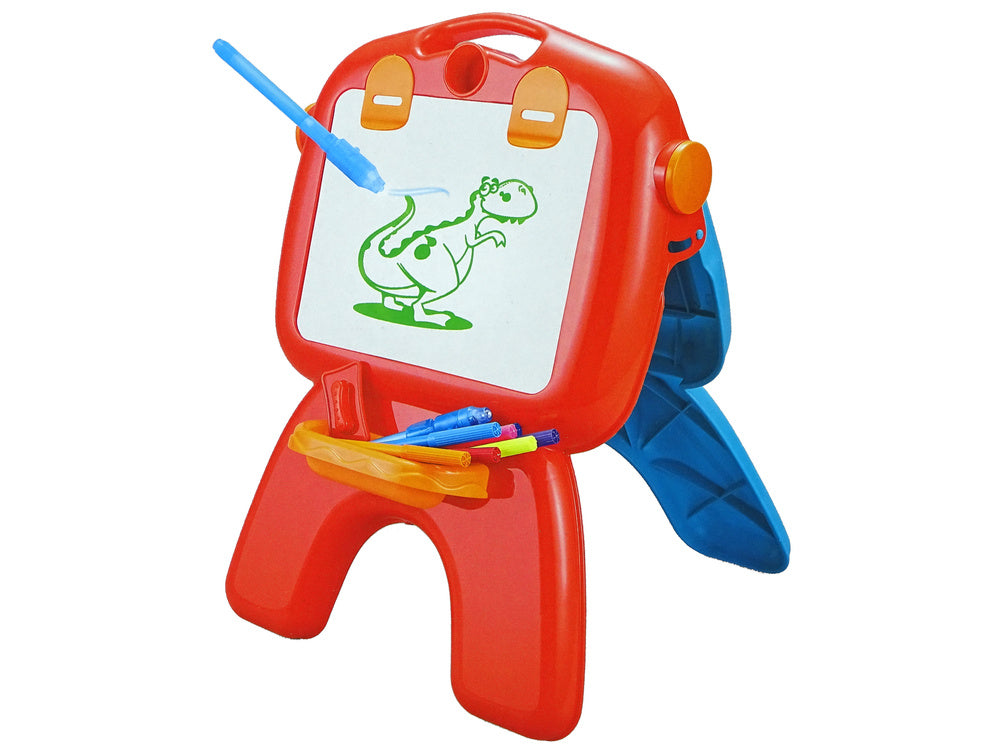 Dvipusė piešimo lenta su projektoriumu ir paveiksliukais