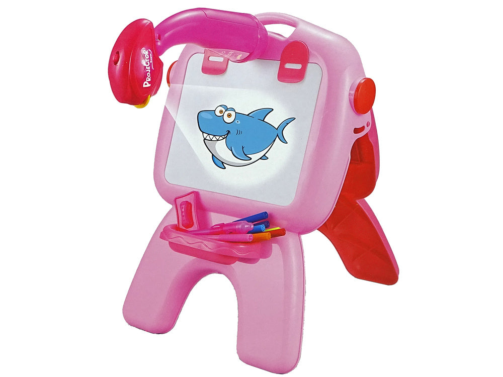 Dvipusė piešimo lenta su projektoriumu ir paveiksliukais