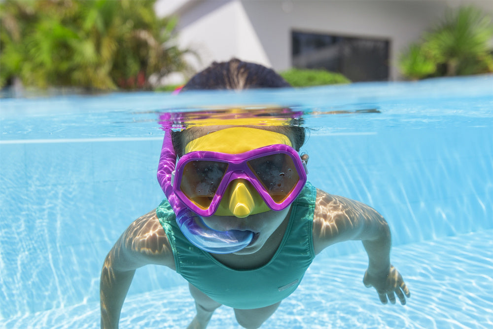 Nardymo kaukė su vamzdeliu, rožinė