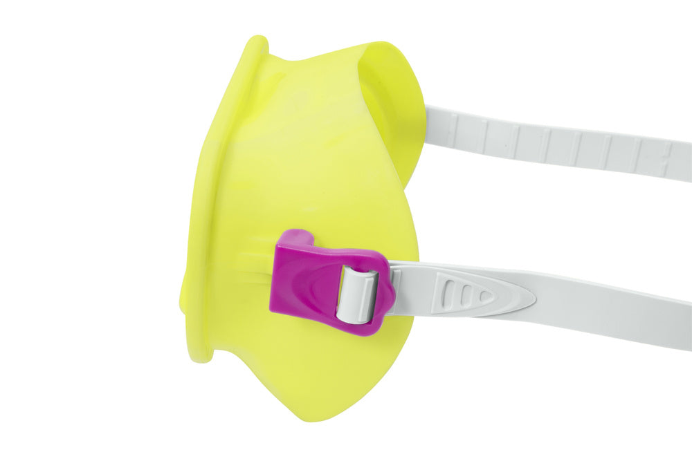 Nardymo rinkinys vaikams „Kaukė, plaukmenys, vamzdelis“, geltonas