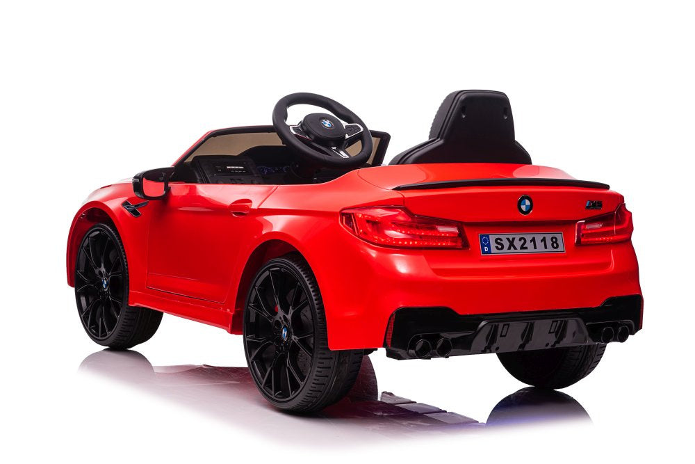 Vienvietis elektromobilis vaikams BMW M5, raudonas lakuotas