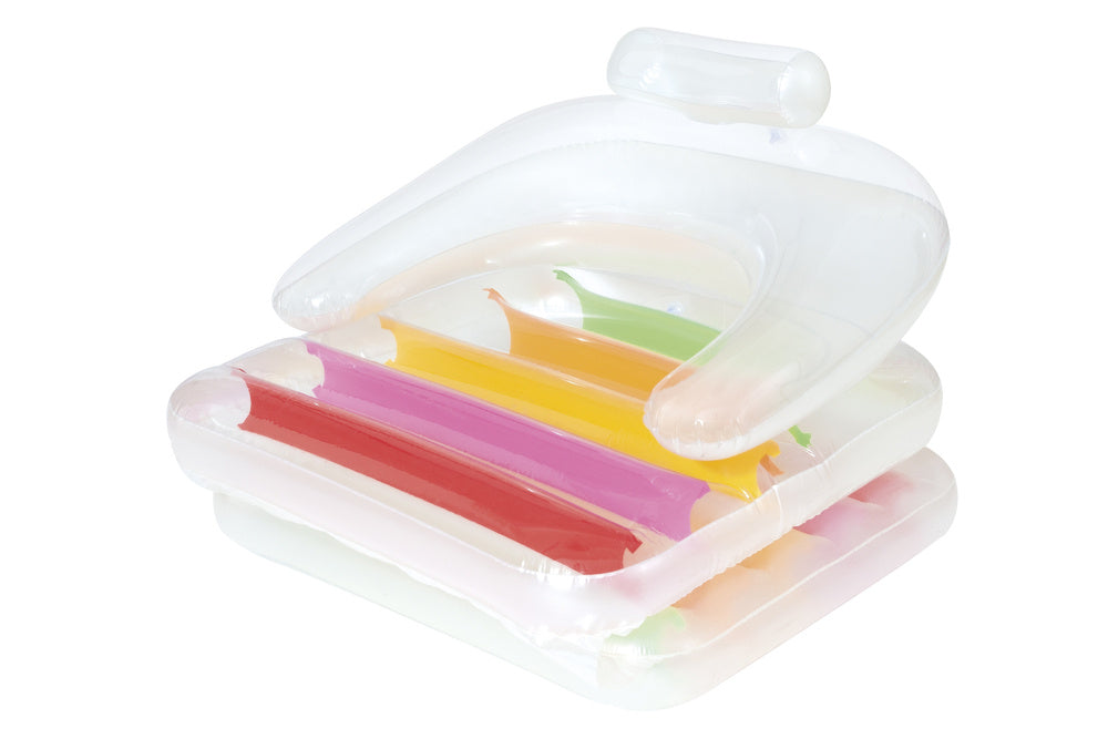 Pripučiamas čiužinys fotelis 201 x 89 cm, permatomas