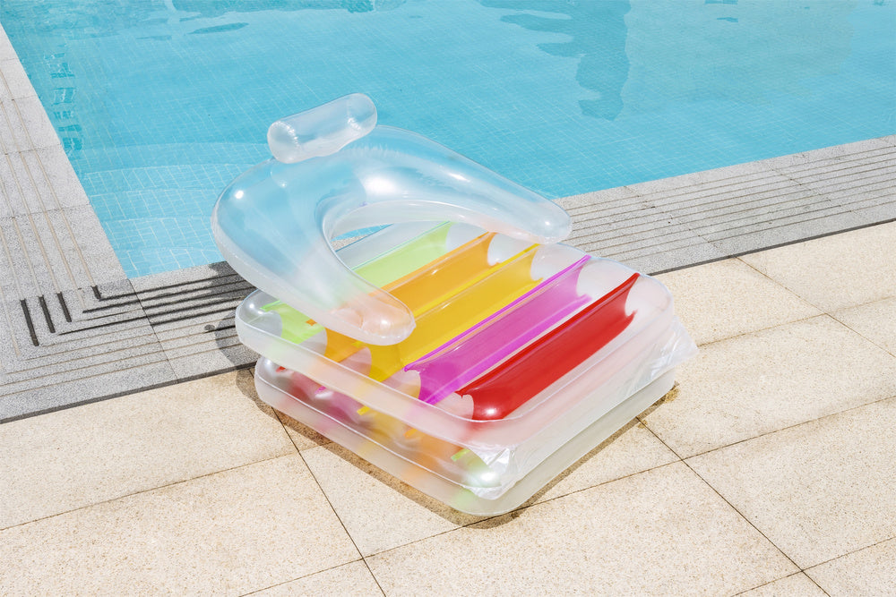 Pripučiamas čiužinys fotelis 201 x 89 cm, permatomas