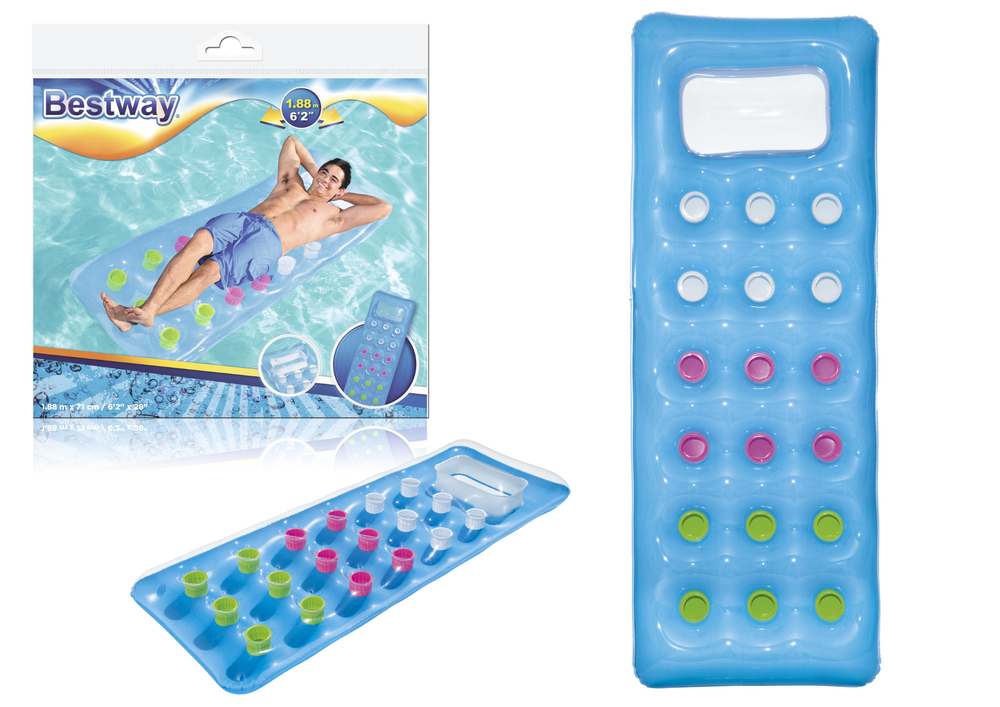 Pripučiamas vandens čiužinys 188 x 71 cm, mėlynas