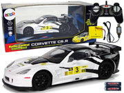 Radijo bangomis valdomas sportinis automobilis Corvette C6.R 1:18 baltas