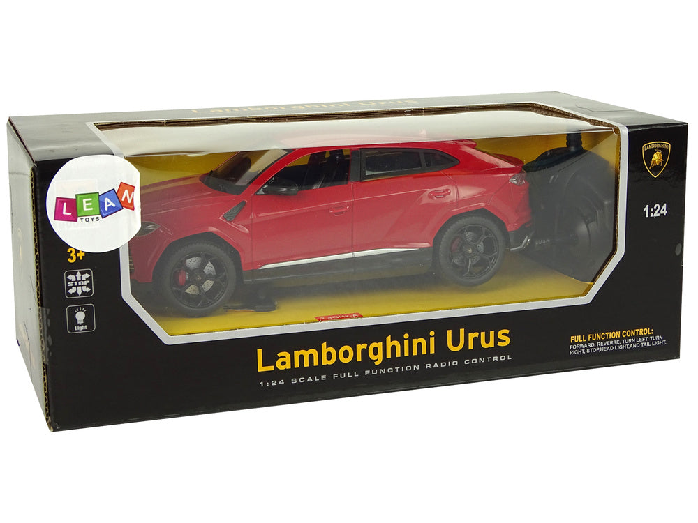 Radijo bangomis valdomas Lamborghini Urus 1:24 raudonas