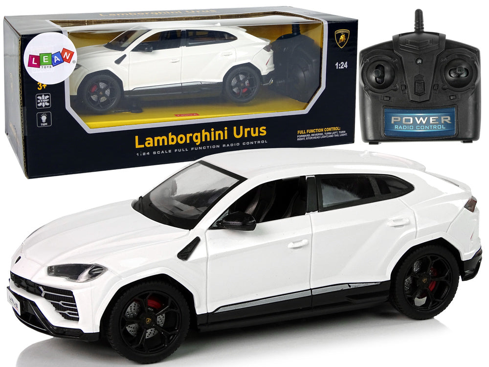 Radijo bangomis valdomas Lamborghini Urus 1:24 baltas