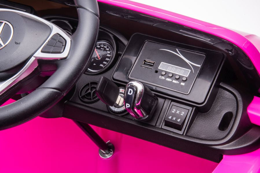 Vienvietis vaikiškas elektromobilis Mercedes DK-MT950, barbie pink