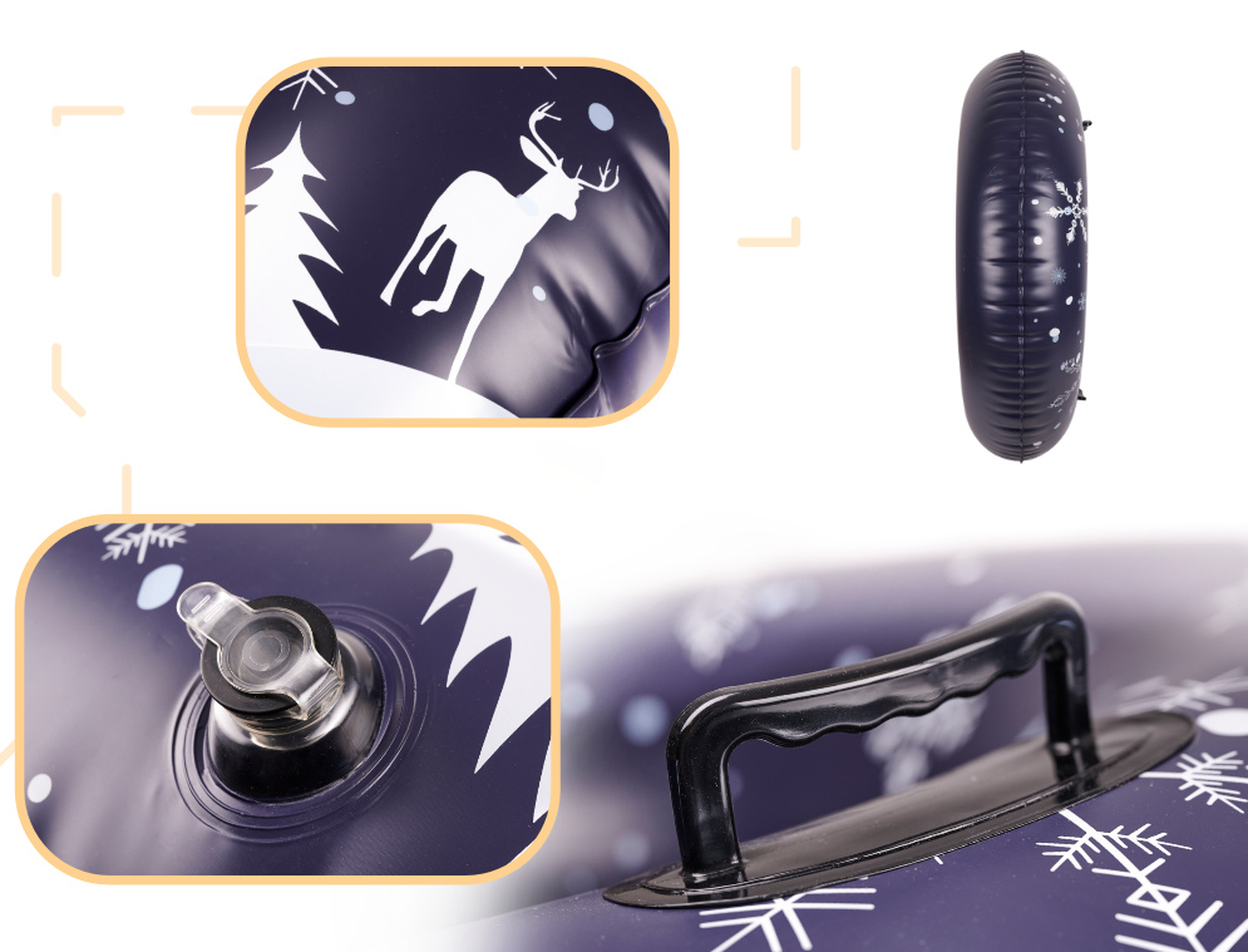 Pripučiama sniego čiuožynė, juoda