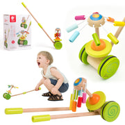 Medinė stumiama karuselė - vaivorykštė, Classic World