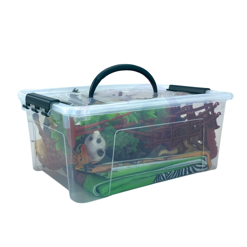 Safari figūrėlių rinkinys su kilimėliu 24 el., WOOPIE