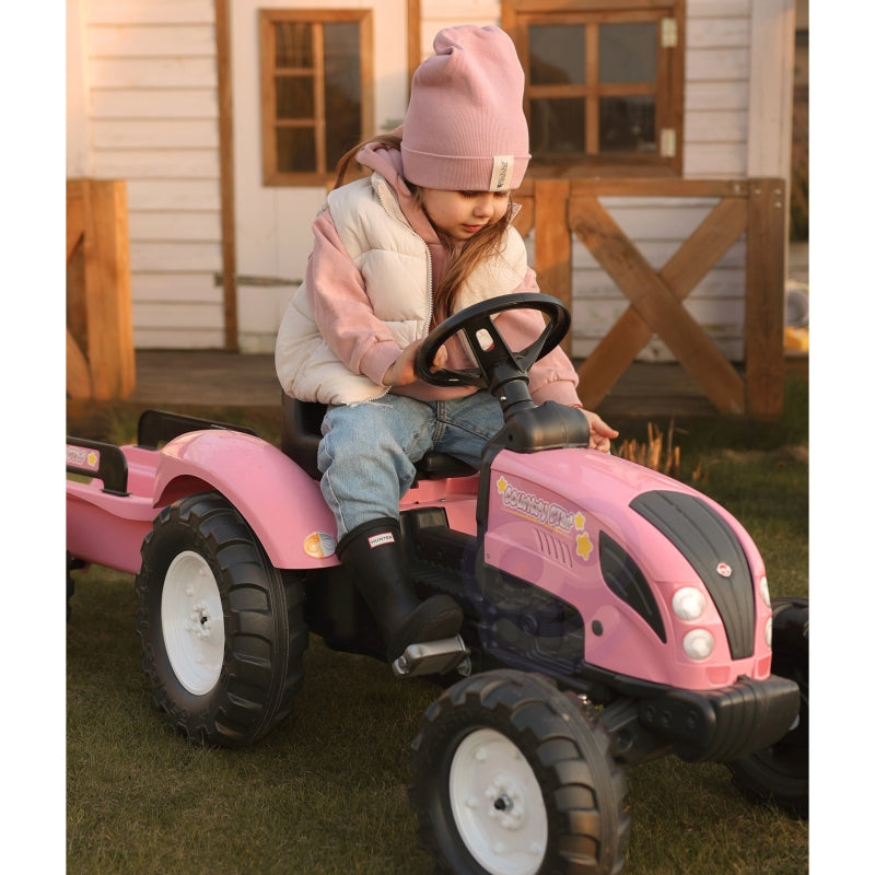 Minamas traktorius su priekaba Country Star Falk, rožinis