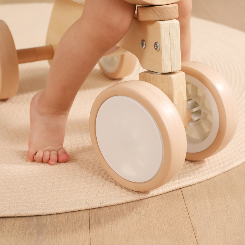 Medinis triratukas vaikams su meškiuko motyvu ir minkštais ratais, VIGA PolarB