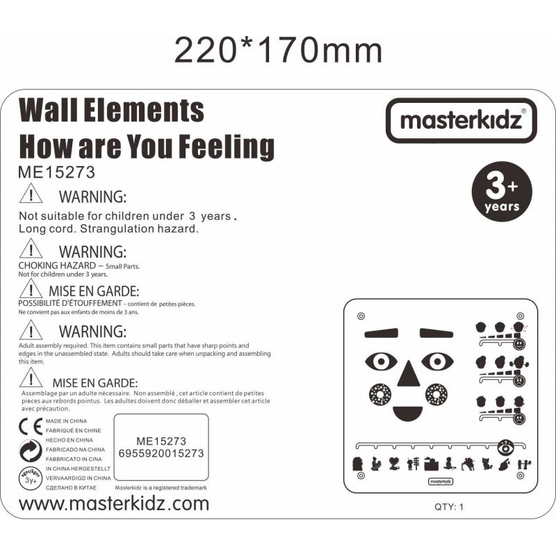MASTERKIDZ edukacinė lenta, emocijų mokymasis