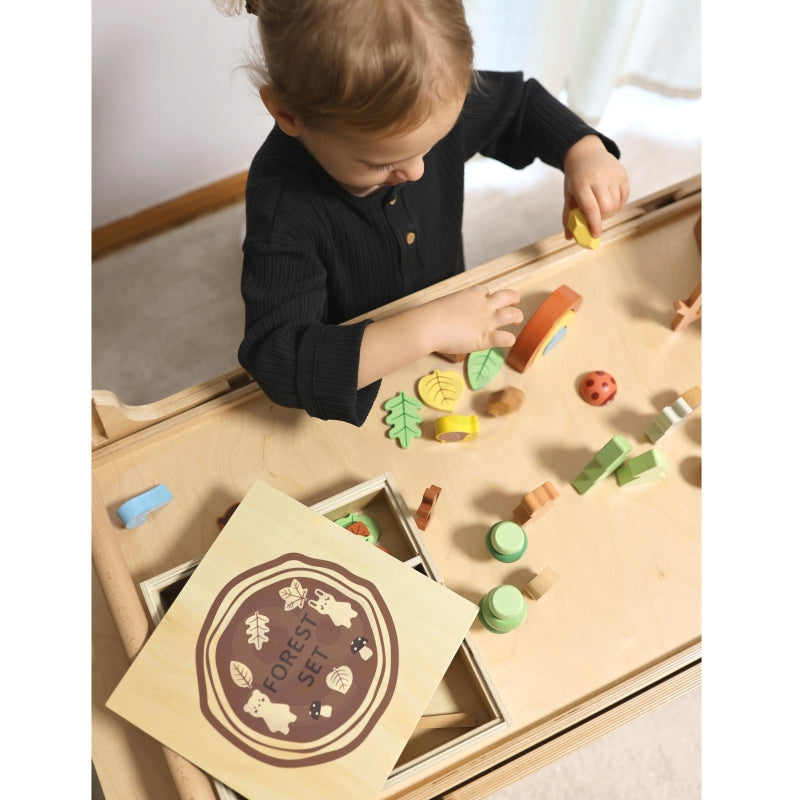 Medinių kaladėlių rinkinys su figūrėlėmis, miškas, TOOKY TOY