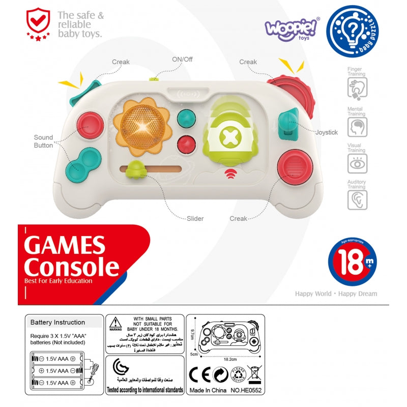Interaktyvi žaidimų konsolė vaikams, WOOPIE