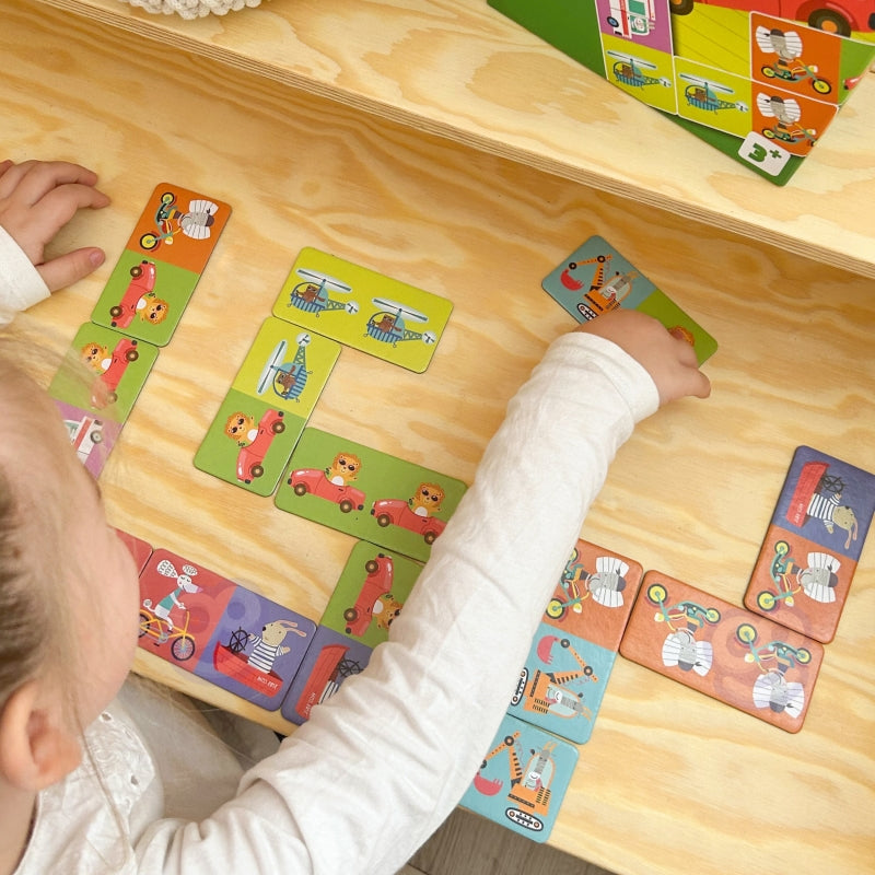 Edukacinis Montessori domino žaidimas, gyvūnai, WOOPIE