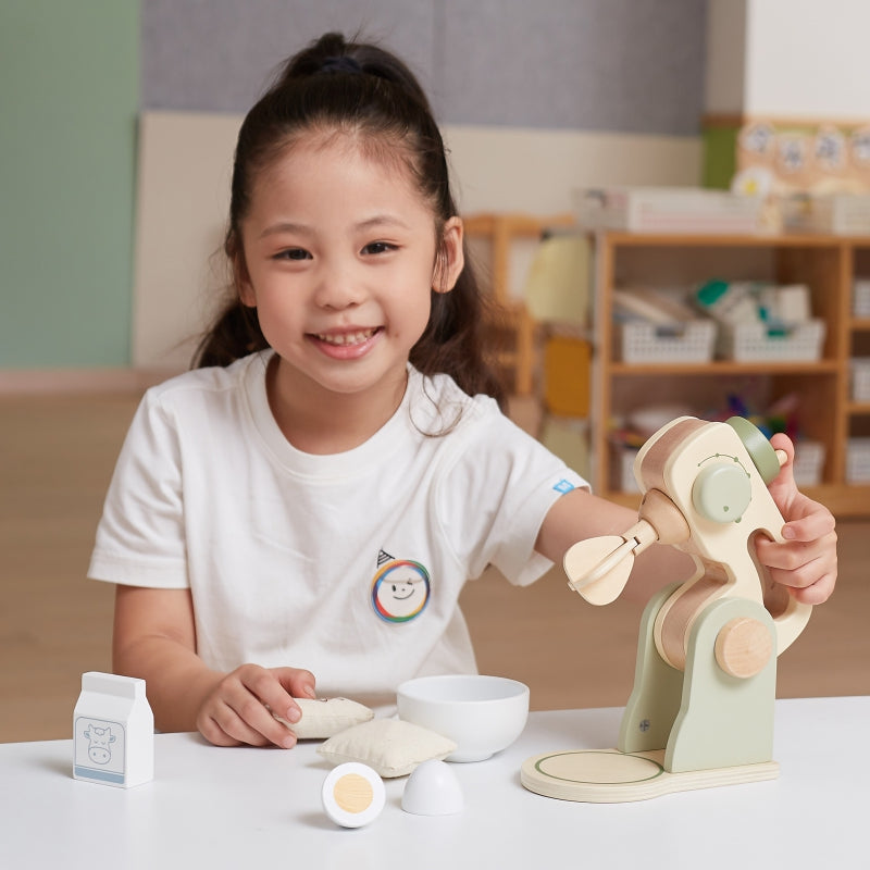 Medinis virtuvės maišytuvas su priedais, žalias, VIGA PolarB