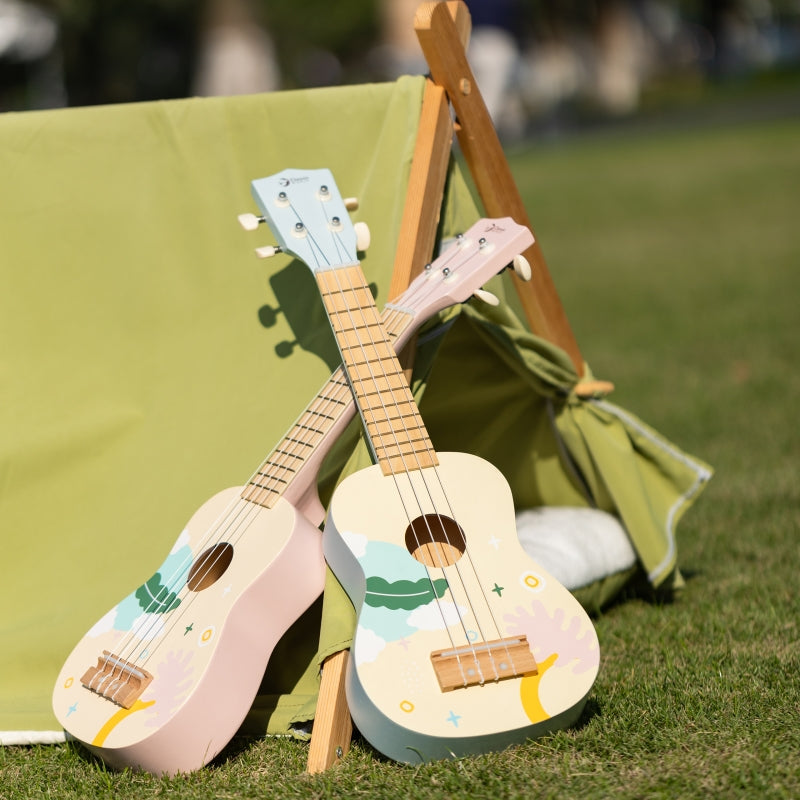 Medinė, vaikiška ukulėlė CLASSIC WORLD, mėlyna