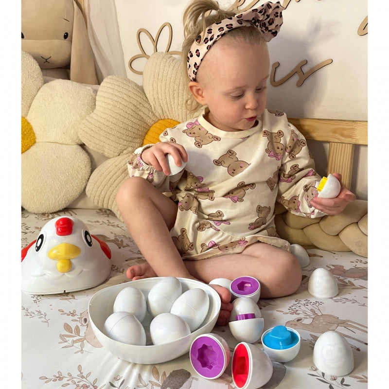 Edukacinis Montessori rūšiuoklis višta, WOOPIE