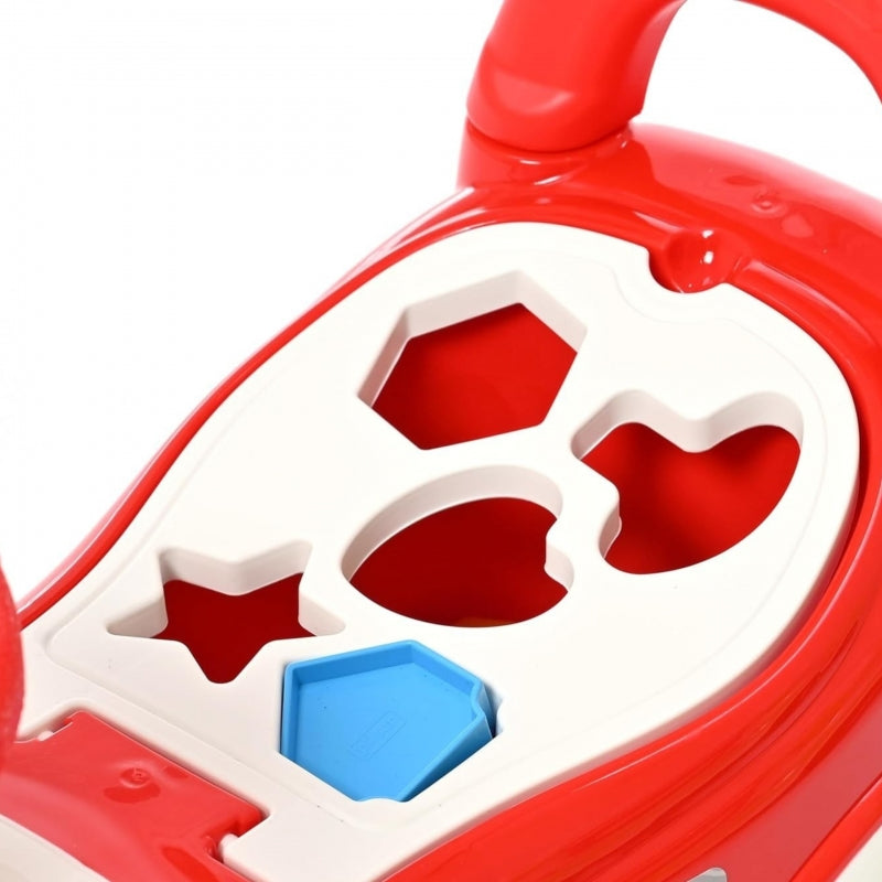 Paspiriama mašinėlė - stumdukas 4 in 1 su rūšiuokliu, raudona