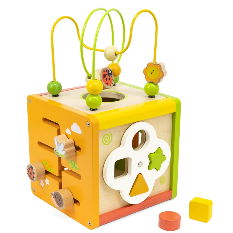 Medinis edukacinis kubas vaikams 5in1, VIGA