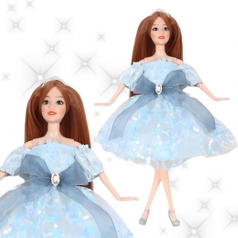 Lėlė Emi su mėlyno tiulio suknele WOOPIE ROYAL