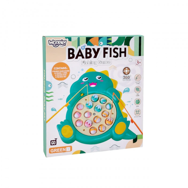 Žuvų gaudymo zaidimo rinkinys, dinozauras, žalias, WOOPIE