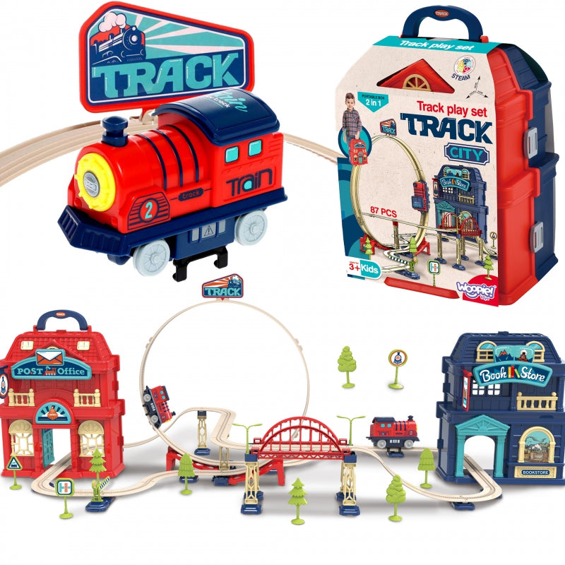 Elektrinis geležinkelis su garso efektais 2in1, WOOPIE