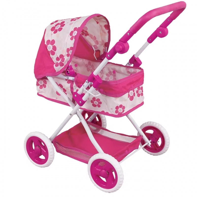 Lėlių vežimėlis su reguliuojama rankena, WOOPIE