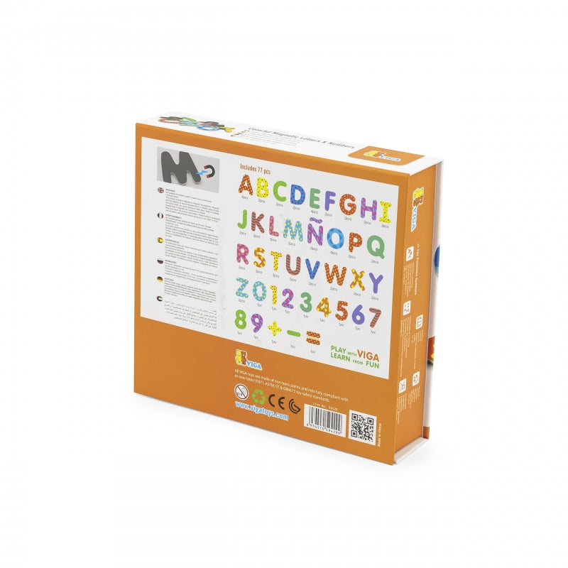 „Viga“ medinis magnetinis raidžių ir skaičių rinkinys