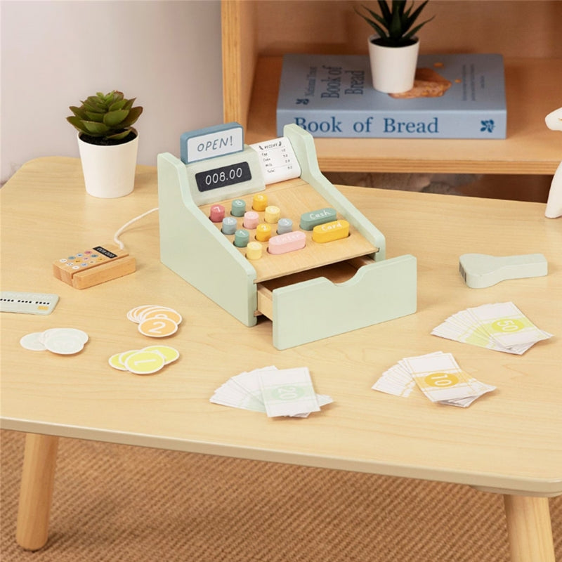 Medinis kasos aparatas su priedais, 23 vnt., FSC, WOOPIE GREEN