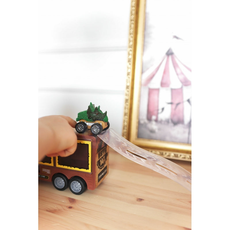 Sunkvežimis su paleidimo įtaisu ir  automobiliais „Dinozauras“, Woopie