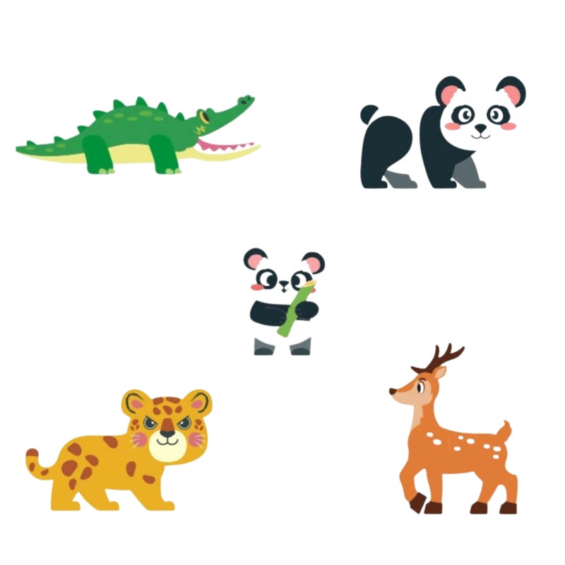 3D magnetinis statybinis konstruktorius vaikams „Retieji gyvūnai“, 45 vnt., WOOPIE