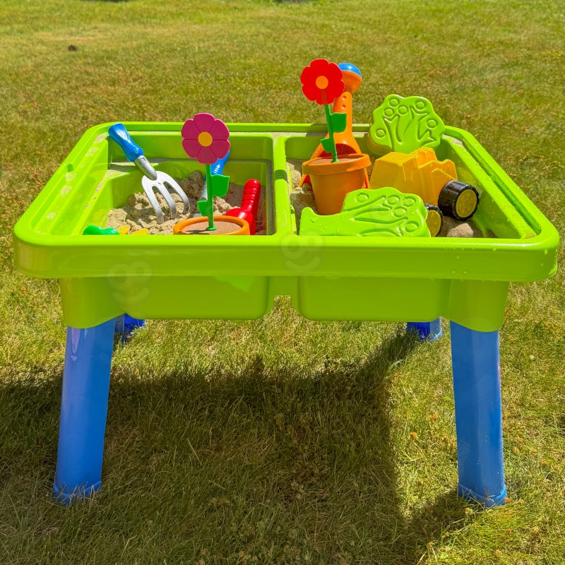 Vaikiškas vandens ir smėlio stalas 2in1 su priedais, WOOPIE